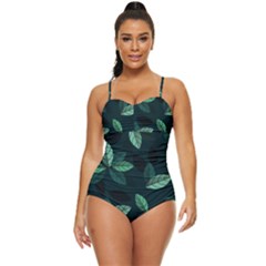 Foliage Retro Full Coverage Swimsuit