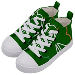 Shamrock Irish Clover St Patrick Kids  Mid-top Canvas Sneakers by yoursparklingshop