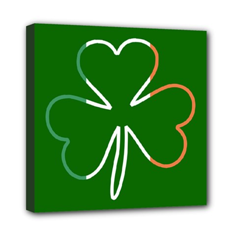 Shamrock Irish Clover St Patrick Mini Canvas 8  X 8  (stretched) by yoursparklingshop