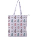 Pattern With Clothes For Newborns Double Zip Up Tote Bag View1