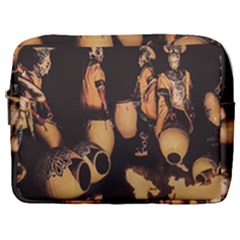 Candombe Drummers Warming Drums Make Up Pouch (large) by dflcprintsclothing