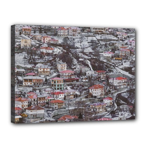 Metsovo Aerial Cityscape, Greece Canvas 16  X 12  (stretched) by dflcprintsclothing