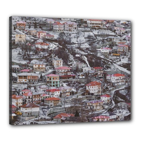 Metsovo Aerial Cityscape, Greece Canvas 24  X 20  (stretched) by dflcprintsclothing