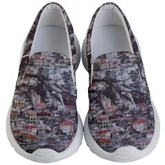 Metsovo Aerial Cityscape, Greece Kids Lightweight Slip Ons