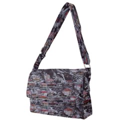 Metsovo Aerial Cityscape, Greece Full Print Messenger Bag (s) by dflcprintsclothing