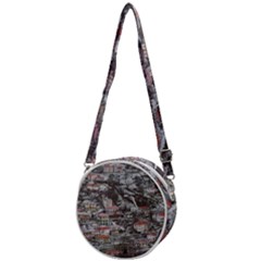 Metsovo Aerial Cityscape, Greece Crossbody Circle Bag by dflcprintsclothing