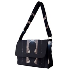 Woman Watching Window High Contrast Scene 2 Full Print Messenger Bag (l) by dflcprintsclothing