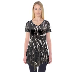 Abstract Light Games 1 Short Sleeve Tunic  by DimitriosArt