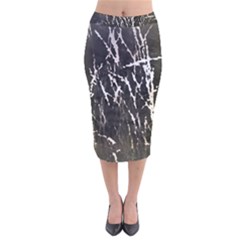 Abstract Light Games 1 Velvet Midi Pencil Skirt by DimitriosArt