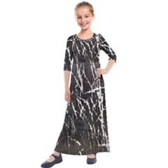 Abstract Light Games 1 Kids  Quarter Sleeve Maxi Dress by DimitriosArt