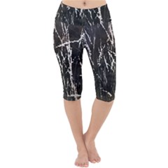 Abstract Light Games 1 Lightweight Velour Cropped Yoga Leggings by DimitriosArt