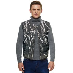 Abstract Light Games 1 Men s Short Button Up Puffer Vest	