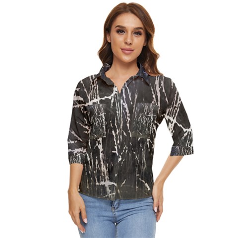 Abstract Light Games 1 Women s Quarter Sleeve Pocket Shirt by DimitriosArt