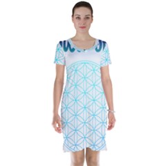 Flower Of Life  Short Sleeve Nightdress by tony4urban