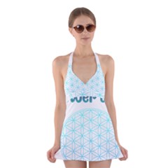 Flower Of Life  Halter Dress Swimsuit  by tony4urban