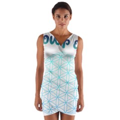 Flower Of Life  Wrap Front Bodycon Dress