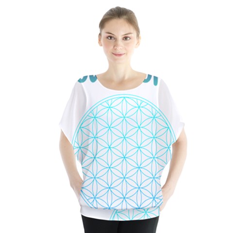 Flower Of Life  Batwing Chiffon Blouse by tony4urban