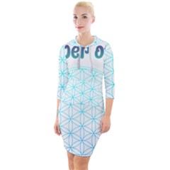 Flower Of Life  Quarter Sleeve Hood Bodycon Dress by tony4urban