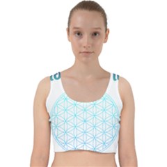 Flower Of Life  Velvet Racer Back Crop Top