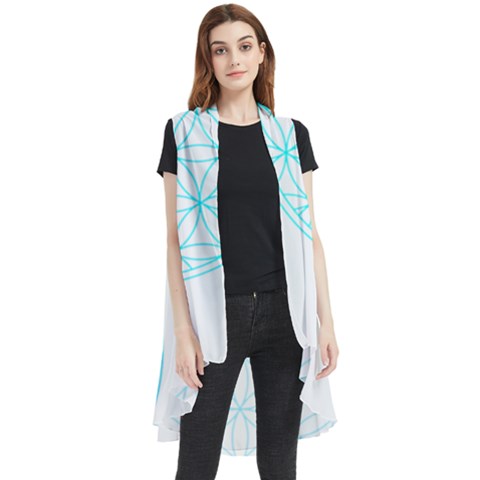 Flower Of Life  Sleeveless Chiffon Waistcoat Shirt by tony4urban