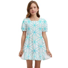 Flower Of Life  Kids  Short Sleeve Dolly Dress by tony4urban