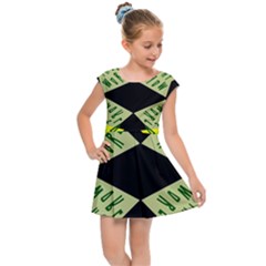 Abstract Pattern Geometric Backgrounds   Kids  Cap Sleeve Dress by Eskimos