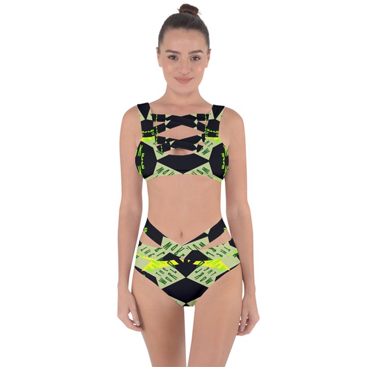 Abstract pattern geometric backgrounds   Bandaged Up Bikini Set 