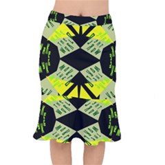 Abstract Pattern Geometric Backgrounds   Short Mermaid Skirt by Eskimos