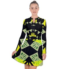 Abstract Pattern Geometric Backgrounds   Long Sleeve Panel Dress by Eskimos