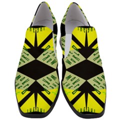 Abstract Pattern Geometric Backgrounds   Women Slip On Heel Loafers by Eskimos