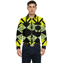 Abstract Pattern Geometric Backgrounds   Men s Long Sleeve Pocket Shirt 