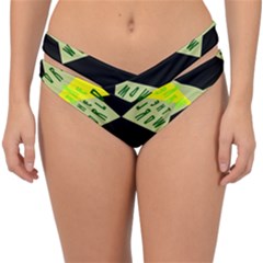 Abstract Pattern Geometric Backgrounds   Double Strap Halter Bikini Bottom