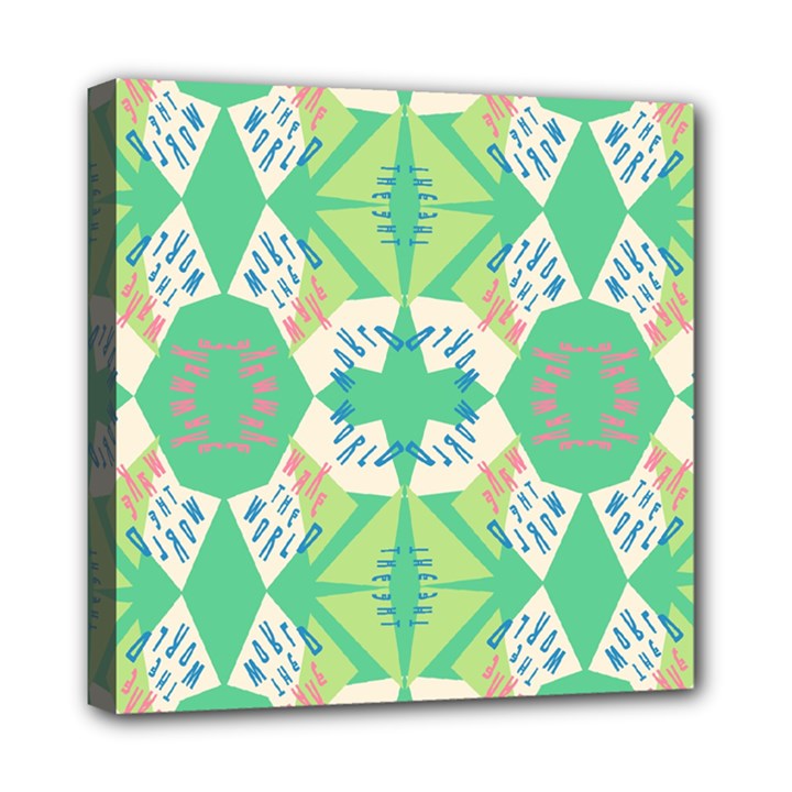 Abstract pattern geometric backgrounds   Mini Canvas 8  x 8  (Stretched)