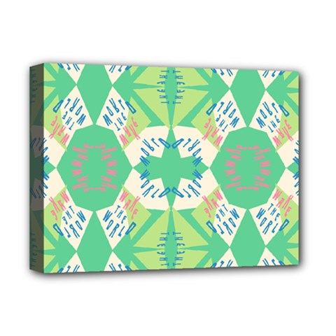 Abstract Pattern Geometric Backgrounds   Deluxe Canvas 16  X 12  (stretched)  by Eskimos