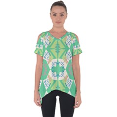 Abstract Pattern Geometric Backgrounds   Cut Out Side Drop Tee by Eskimos