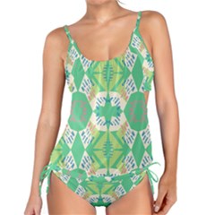 Abstract Pattern Geometric Backgrounds   Tankini Set by Eskimos