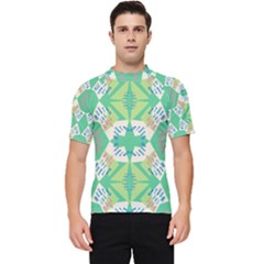 Abstract Pattern Geometric Backgrounds   Men s Short Sleeve Rash Guard by Eskimos