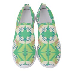 Abstract Pattern Geometric Backgrounds   Women s Slip On Sneakers by Eskimos