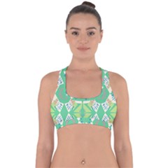 Abstract Pattern Geometric Backgrounds   Cross Back Hipster Bikini Top  by Eskimos