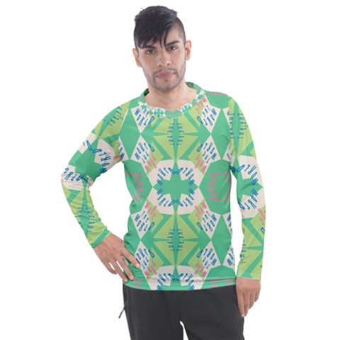 Abstract Pattern Geometric Backgrounds   Men s Pique Long Sleeve Tee by Eskimos