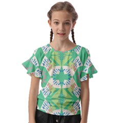 Abstract Pattern Geometric Backgrounds   Kids  Cut Out Flutter Sleeves