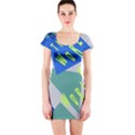 Abstract pattern geometric backgrounds   Short Sleeve Bodycon Dress View1