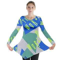 Abstract Pattern Geometric Backgrounds   Long Sleeve Tunic  by Eskimos