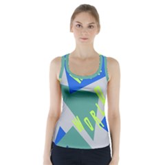 Abstract Pattern Geometric Backgrounds   Racer Back Sports Top by Eskimos