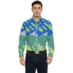 Abstract Pattern Geometric Backgrounds   Men s Long Sleeve  Shirt by Eskimos