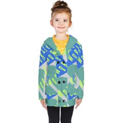 Abstract Pattern Geometric Backgrounds   Kids  Double Breasted Button Coat by Eskimos