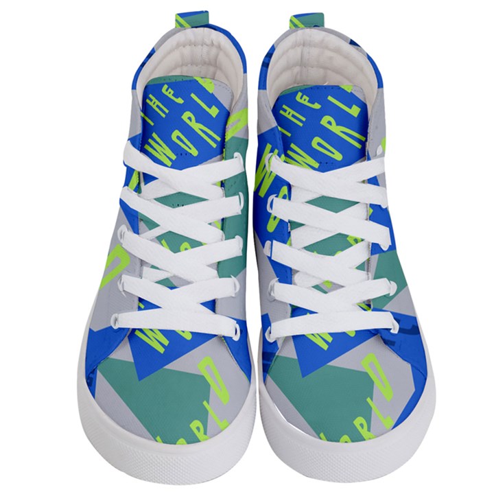 Abstract pattern geometric backgrounds   Kids  Hi-Top Skate Sneakers