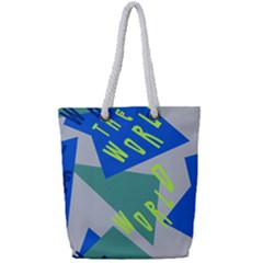 Abstract Pattern Geometric Backgrounds   Full Print Rope Handle Tote (small) by Eskimos