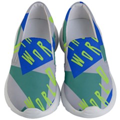 Abstract Pattern Geometric Backgrounds   Kids Lightweight Slip Ons by Eskimos