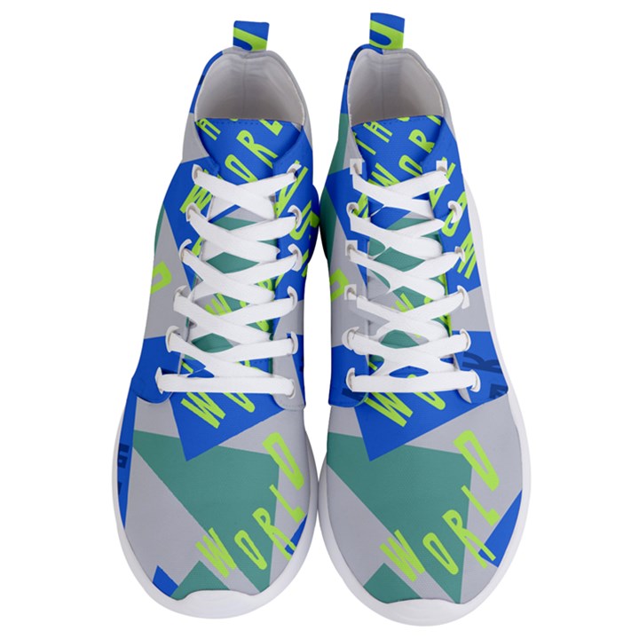 Abstract pattern geometric backgrounds   Men s Lightweight High Top Sneakers